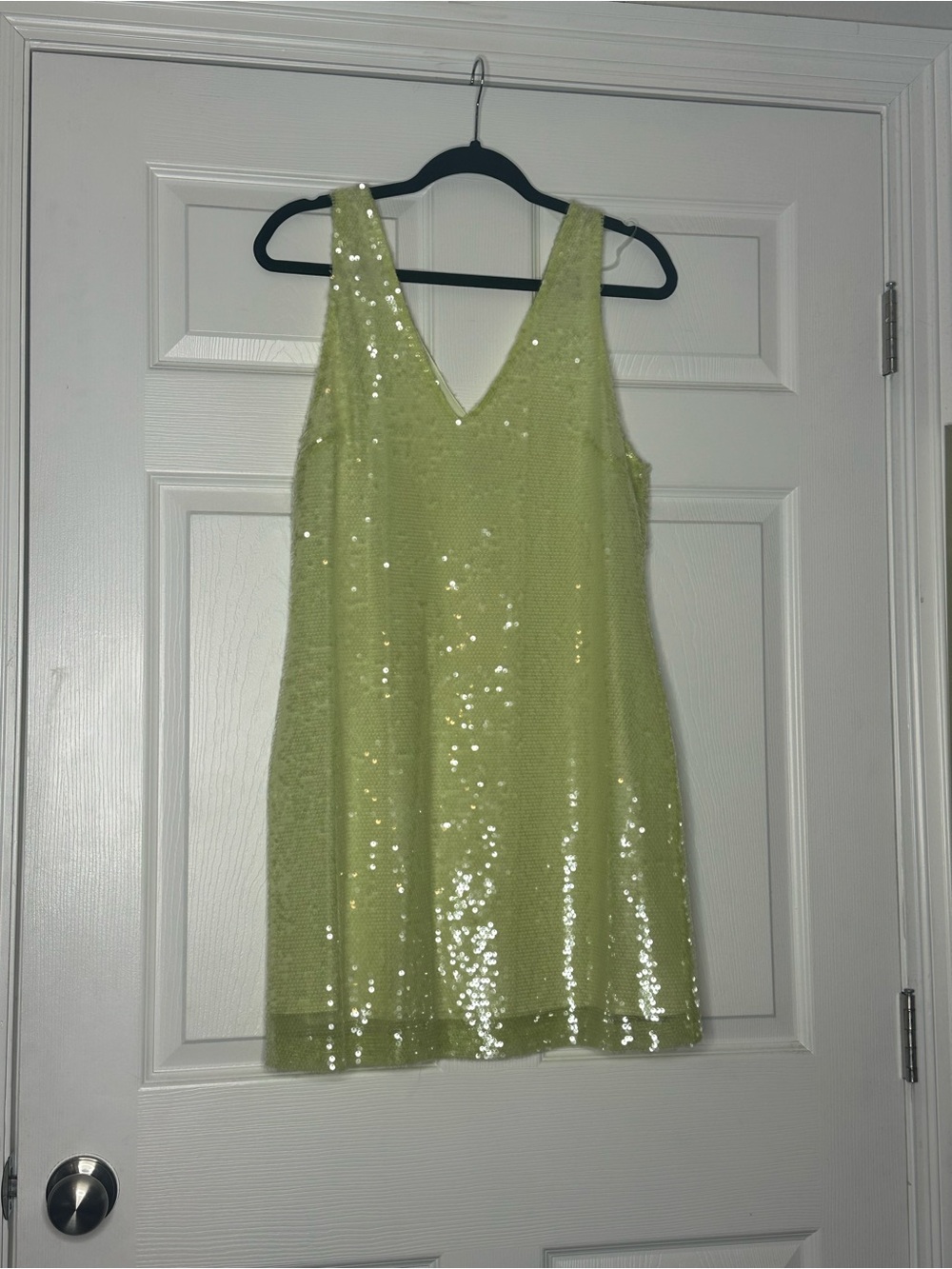 a new day Light Green Sequin V-Neck Dress
